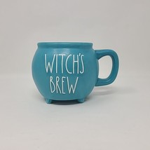 Rae Dunn Artisan Collection WITCH&#39;S BREW Halloween Cauldron Mug Teal Recipe - £12.52 GBP