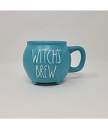 Rae Dunn Artisan Collection WITCH&#39;S BREW Halloween Cauldron Mug Teal Recipe - £12.41 GBP
