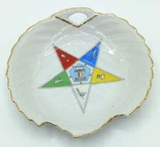 Masonic Order of the Eastern Star Leaf Shaped Dish 5&quot; Diameter Sphinx Japan - $5.93