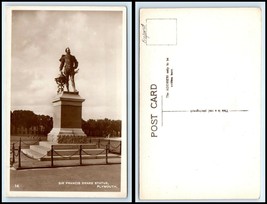 RPPC PHOTO Postcard - UK, Plymouth, Sir Francis Drake Statue C27 - £3.14 GBP