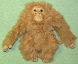 Pier 1 Plush Orangutan 14" Tan Furry Stuffed Animal Monkey Ape Soft Face Hands - $26.10