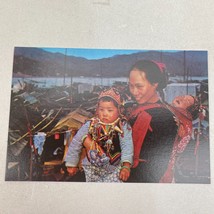 Unused Postcard Queer Dress Of Boat Woman &amp; Child Hong Kong - £2.90 GBP