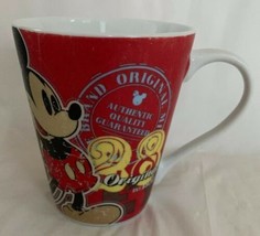Disney Jerry Leigh Original Mickey Mug Red Cup Made To Look Weathered 4”... - $12.99