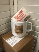 Vintage 1983 Morris the Cat mug in original box with 9 Lives paper inser... - $18.32