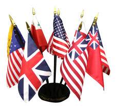 Flags of Our Country - 4&quot; x 6&quot; Historical Stick Flag Set (10 Flags) - £31.41 GBP