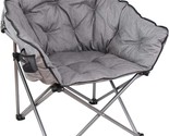 Padded Cushion Outdoor Folding Lounge Patio Club Chair, Gray, By Macspor... - £98.02 GBP