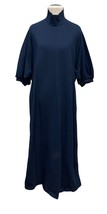 Zara Cocoon T-Shirt Dress Womens M Navy Cotton Midi Balloon Sleeves Mini... - $27.09 CAD