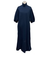 Zara Cocoon T-Shirt Dress Womens M Navy Cotton Midi Balloon Sleeves Mini... - $376.14 MXN