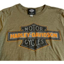 Harley Davidson Motorcycle Trade Mark Museum Green Tshirt XL Bar Shield Womens - £14.66 GBP