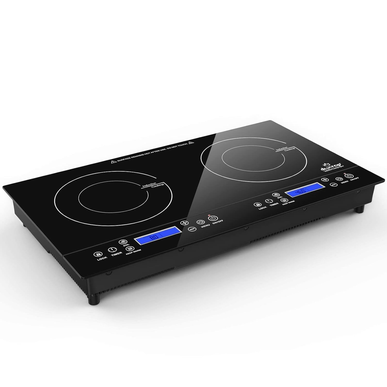 Lcd 1800W Portable Induction Cooktop 2 Burner, Built-In Countertop Burners With