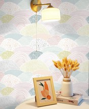 Ciciwind Peel And Stick Wallpaper Pink Teal Wallpaper Peel And Stick Geo... - £23.03 GBP