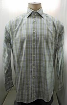 Tailorbyrd Green Blue Plaid Cotton Long Sleeve Dress Shirt - Men&#39;s XL - £22.22 GBP