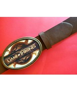 GAME of THRONES epoxy photo belt buckle and Brown Bonded Leather Belt - ... - $30.93 CAD