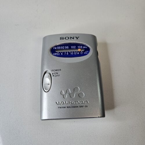 Sony SRF-59 AM/FM Walkman Radio - Silver Tested Working  - $19.75