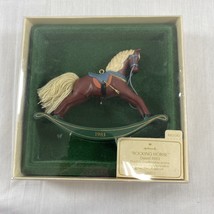 Hallmark Ornament 1983 Rocking Horse 3rd in Rocking Horse series In Box ... - $18.39