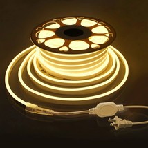 82FT LED Neon Strip Lights Flexible Neon Rope Light for Outdoor 25m Warm... - $92.82