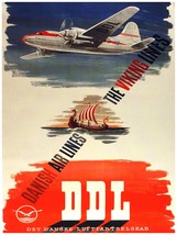 9948.DDL.Viking lines.danish airlines.POSTER.home decor graphic art - £13.44 GBP+
