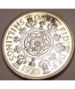 Große Beweis Großbritannien 1970 2 Schilling ~ Tudor Rose ~ Letzte Jahr - £8.70 GBP