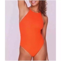 Andie Swim Asbury One Piece Swimsuit Size Large Ribbed Sire Orange NWT - £32.96 GBP