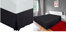 Bedding 16" Drop Bed Skirt Pleated Dust Ruffle Hotel Quality Bed Skirt Black - $27.99+