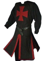 X-Mas Cosplay Costume Medieval Templar Tunic Crusader Renaissance Larp Gift a1 - £65.04 GBP+