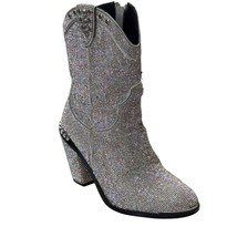 Women&#39;s Shoes CLUBEXX Rhinestone Cowgirl Boots Size 9 - $43.19