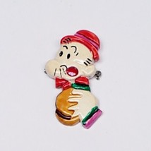 Vintage Wimpy Eating Hamburger-Popeye Animated Lapel Hat Pin - £10.16 GBP
