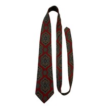 VTG Rohde Royce Paisley Silk Tie – 100% Italian Silk – Burgundy Blue Gol... - $20.40