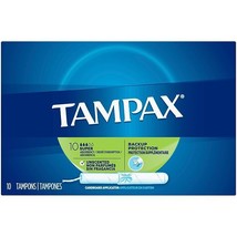 Tampax Cardboard Applicator Tampons Super Unscented 10/Box - $5.94