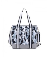 URBAN EXPRESSIONS Samantha Quilted Tote Gray Camo - £47.68 GBP