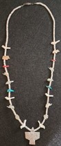 Heishi Necklace Shell Bird Fetish Turquoise Nugget Coral Branch - £58.72 GBP
