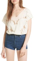 FREE PEOPLE Womens Top Castaway Relaxed Lemonade Soft White Size XS OB582235 - £38.00 GBP