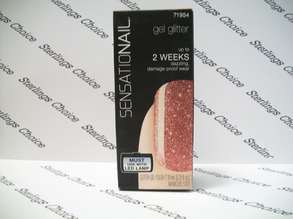 Sensationail Gel Glitter Polish #71954 Red Glitter - $18.80