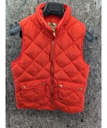 Woolrich Vest Women’s Duck Down Full Zip Puffer Jacket Pockets Orange M ... - £15.72 GBP