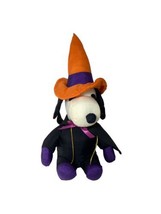 Whitman's Peanuts SNOOPY Trick or Treater & Witch Stuffed Plush Toys Preowned 9" - $7.41