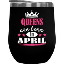 Make Your Mark Design Queens Are Born in April Coffee &amp; Tea Gift Mug for Mom, Au - £22.14 GBP