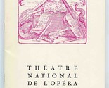 Theatre National De L&#39;Opera Program Rigoletto 1969-70 Season Paris France - $17.82