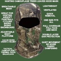 HUNTING TREES &amp; LEAVES CAMOUFLAGE COLD WEATHER BALACLAVA GAITER HOOD MASK - $24.58 CAD