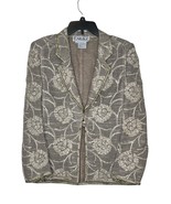 Carlisle Women&#39;s Blazer Jacket Linen Floral Print Embroidered 1 Button T... - $35.63