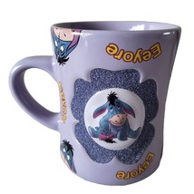 Eeyore Sparkle Flowers 16 oz Coffee Mug Tea Cup Disney Winnie The Pooh Purple - $29.39