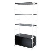 LeisureMod Mid-Century Modern 4-Shelves Etagere Bookcase with White Powd... - €194,90 EUR