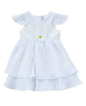 New Sweetheart Rose Baby Girls Chiffon White Floral Flutter Sleeve Dress... - £11.86 GBP