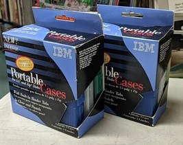 Lot of 2 Packs IBM Portable Cases 3.5&quot; Floppy Disk/Zip Disk Storage New - $14.84