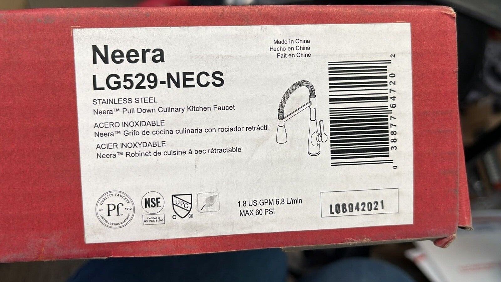 Pfister LG529-NECS Neera Commercial Style Pull Down Kitchen Faucet with ... - $277.19