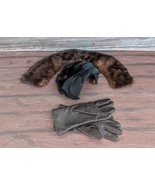 Vintage 50s Mink Fur Hat With Fur Collar And Vinyl Gloves, NanCie Original - £38.55 GBP