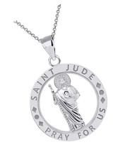 Sterling Silver Saint Jude Pray for Us Round - £73.19 GBP