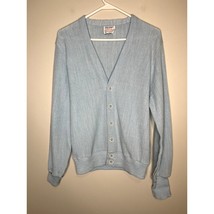 Vintage 1960s Puritan Pastel Blue Rockabilly Cobain Grunge Grandpa Cardigan M - £34.76 GBP