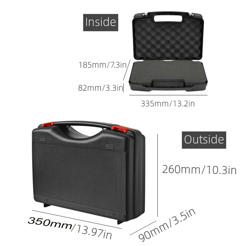 Tool Case Plastic Box Multi-function Toolbox Portable Suitcase Security Protecti - £69.53 GBP