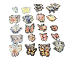 Colored Transparent Butterflies Themed PET Stickers for Laptop Motorcycle - £7.81 GBP