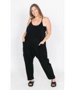 Black XL Jumpsuit Romper Hand Pockets Halter Neck Straps Relaxed Fit - €15,56 EUR